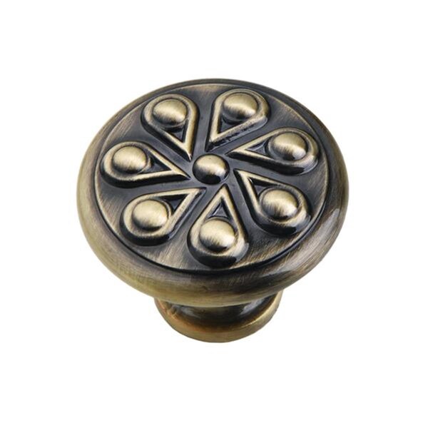 Utopia Alley Ciel Antique Brass Cabinet Knob 1.2 inch Diameter - HW329PLAB021