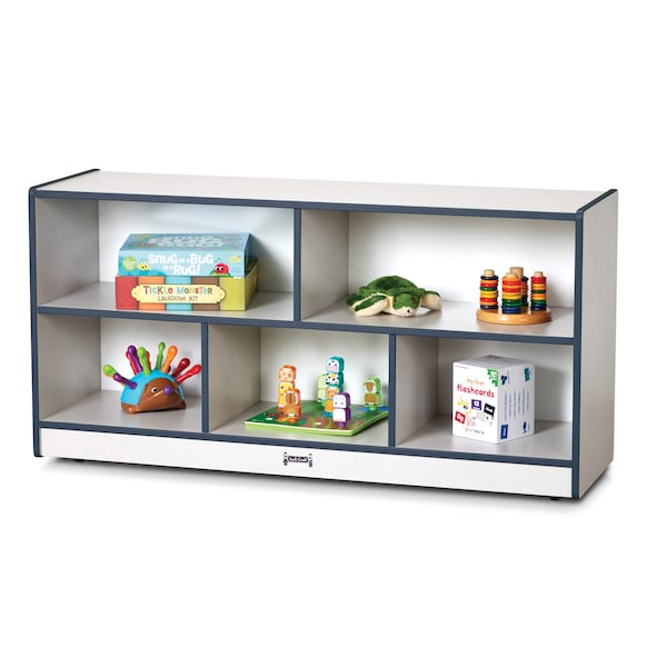Jonti-Craft Rainbow Accents Toddler Single Mobile Storage Unit, Navy - 0324JCWW112