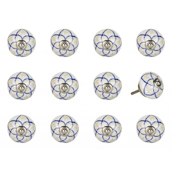 Pipers Pit Multi Color Ceramic & Metal Knob, 1.5 x 1.5 x 1.5 in., 12PK - PI3084721