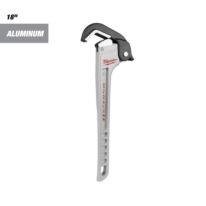 Llave de tubo de aluminio autoajustable de 18 pulgadas de Milwaukee - 48-22-7418