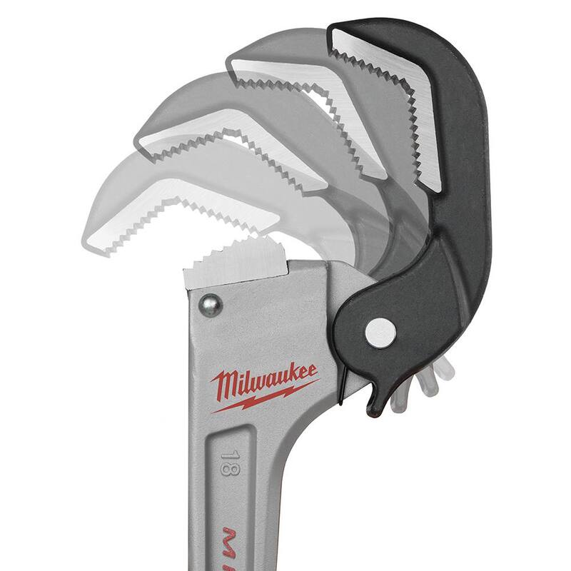 Llave de tubo de aluminio autoajustable de 18 pulgadas de Milwaukee - 48-22-7418