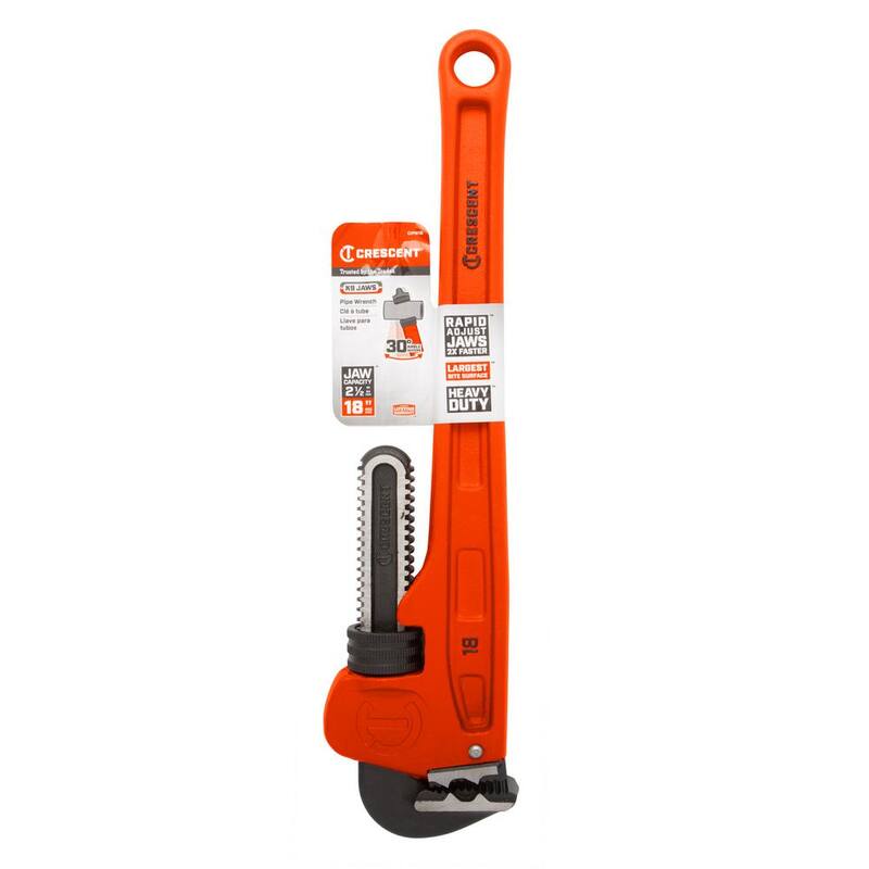 Llave de tubo de hierro fundido K9 con mordaza de 18 pulgadas Crescent - CIPW18