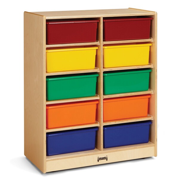 Jonti-Craft 10 Tub Mobile Storage, with Colored Tubs - 2915JC