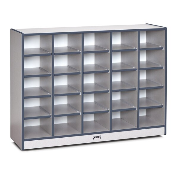 Jonti-Craft Rainbow Accents 25 Cubbie-Tray Mobile Storage, without Trays, Navy - 0425JCWW112