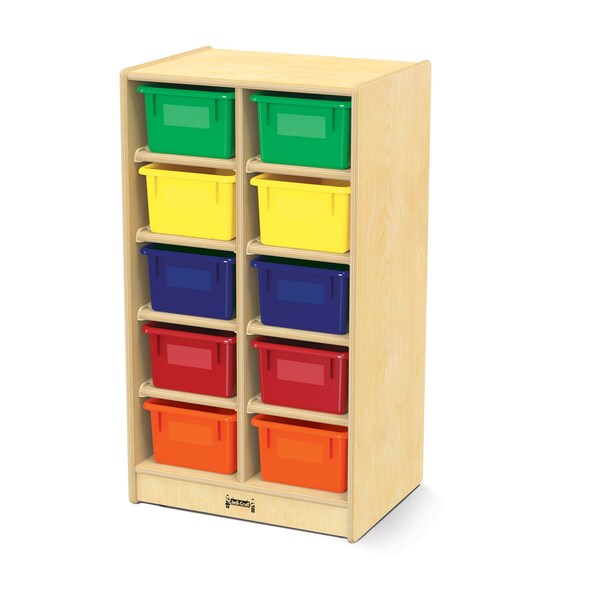 Jonti-Craft 10 Cubbie-Tray Mobile Unit, with Colored Trays - 0611JC
