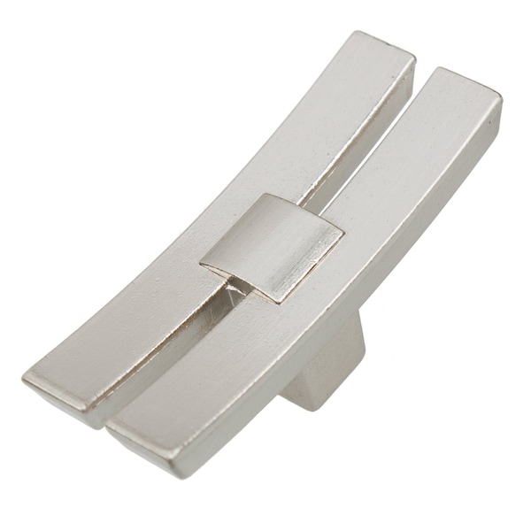 Gliderite Hardware 1-7/8 in. Satin Nickel Dual Bar Cabinet Knob, 25PK - 5742-SN-25