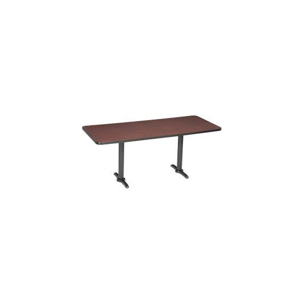 National Public Seating Interion Restaurant Table, 60Lx30W, Mahogany - 695670MH