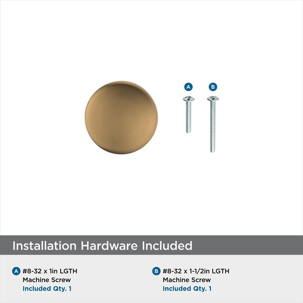 Amerock Edona 1-1/4 in 32 mm Diameter Champagne Bronze Cabinet Knob - BP53005CZ