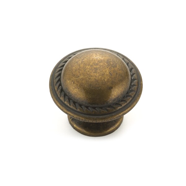 Richelieu 1 3/16 in (30 mm) Regency Brass Traditional Metal Cabinet Knob - BP92830R3