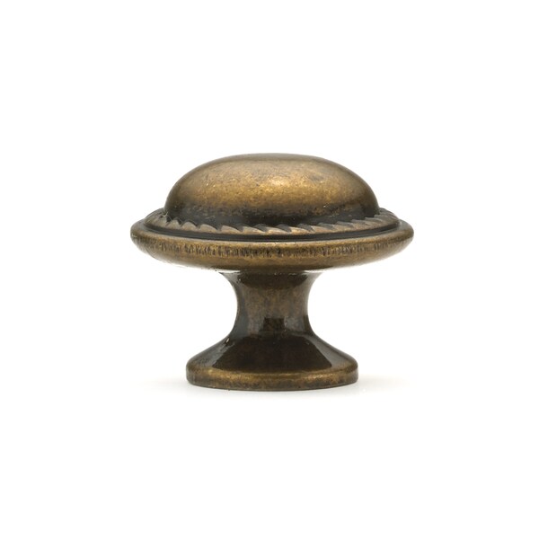 Richelieu 1 3/16 in (30 mm) Regency Brass Traditional Metal Cabinet Knob - BP92830R3