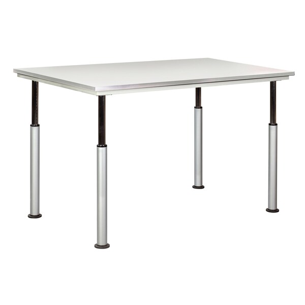 Diversified Spaces Rectangle Adjustable Table, 60" W, 62" L, 28" H, HPL Top, Grey - ALT-6042GG