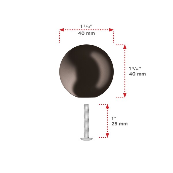 Richelieu Firenze Collection 1 9/16-inch (40 mm) Honey Bronze Traditional Round Closet Door Knob - BP878940HBRZ