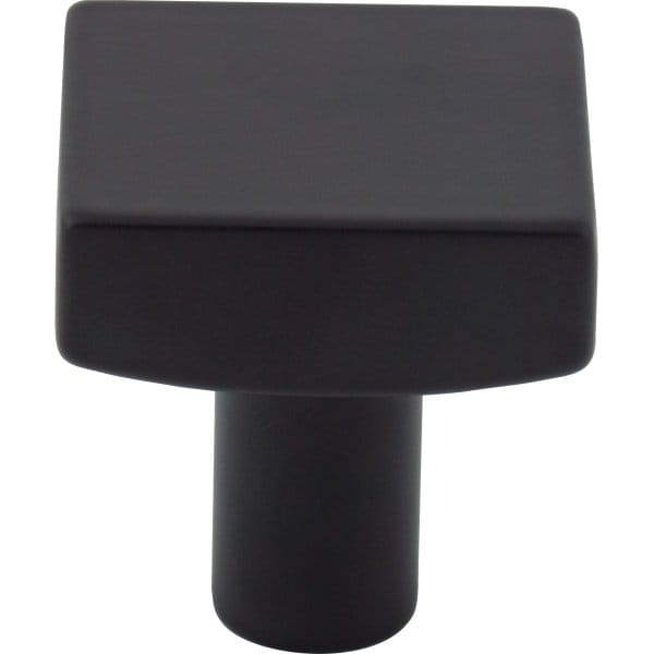 Jeffrey Alexander 1-1/8" Overall Length Matte Black Square Dominique Cabinet Knob - 845MB