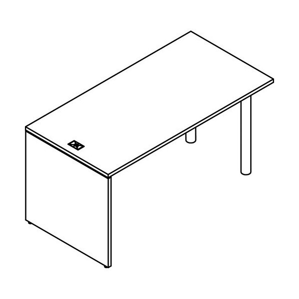 Groupe Lacasse Table, Laminate Modesty Panel, 60inWx30inDx29-7/8inH, Niagara - LASM1QSRTM3060A