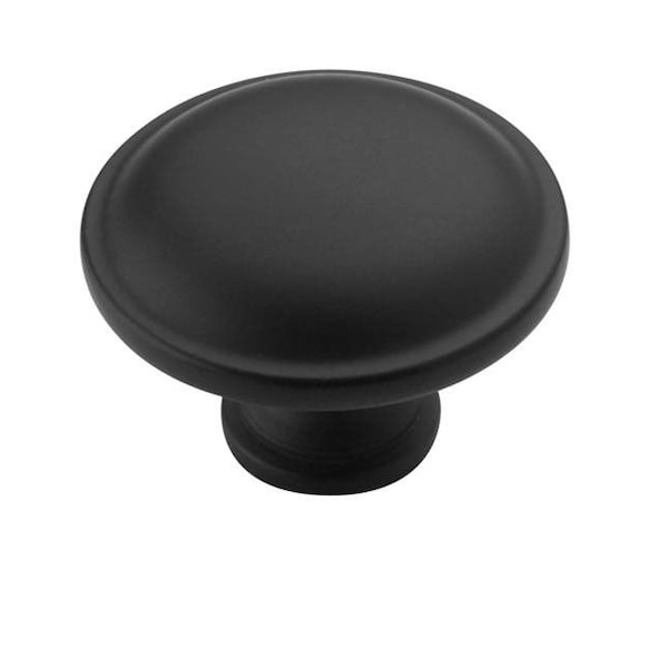 Amerock BP53015FB-25PACK Pack of 25 1-1/4" (32 mm) Allison Cab Knob Flat Black - BP53015FB-25PACK