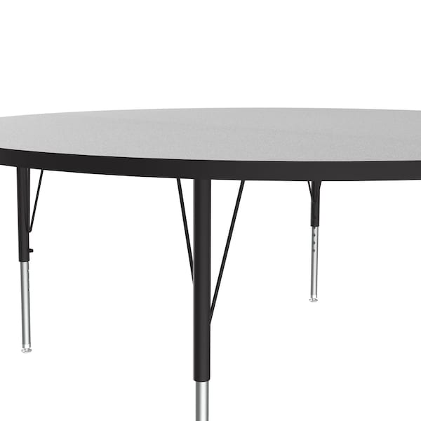 Correll Round Adjustable Height Activity Kids School Table, 60" dia. W, 19" to 29" H, Melamine Laminate - AM60-RND-15