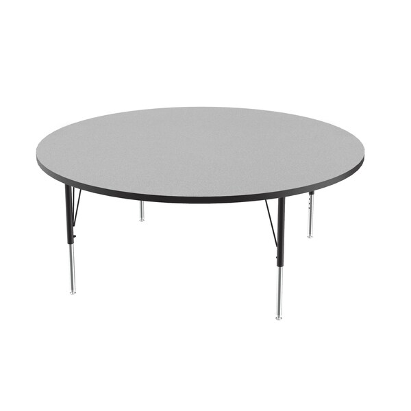 Correll Round Adjustable Height Activity Kids School Table, 60" dia. W, 19" to 29" H, Melamine Laminate - AM60-RND-15