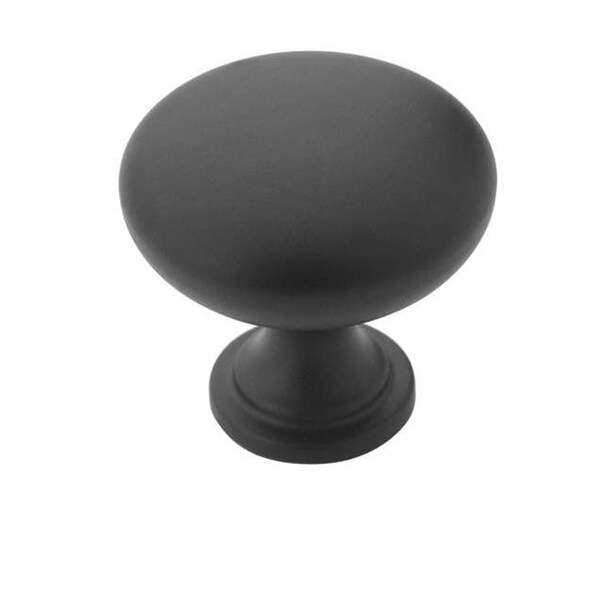 Amerock BP53005FB-25PACK 1-1/4" (32 mm) Diameter Value Cab Knob Flat Black - BP53005FB-25PACK