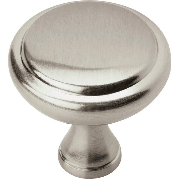Amerock Arden Series BP37340-G10 Cabinet Knob, 1-1/4 in Projection, Zinc, Satin Nickel, 6PK - 6PK37340G10