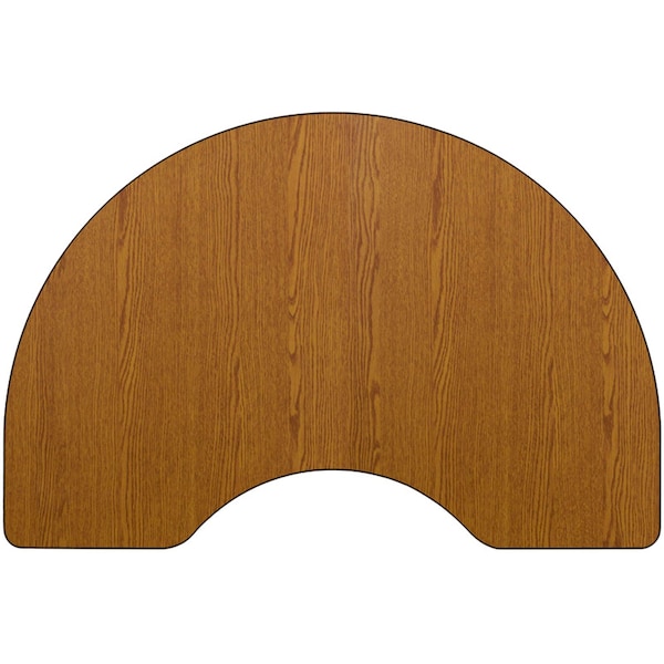 Flash Furniture Kidney Activity Table, 48" W, 72" L, 30.125" H, Laminate, Wood Grain - XU-A4872-KIDNY-OAK-T-A-GG