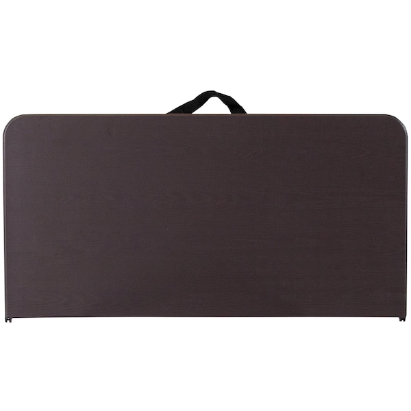 Flash Furniture Square Folding Table, 34" W, 34" L, 28.5" H, Plastic Top, Brown - DAD-LF-86-GG