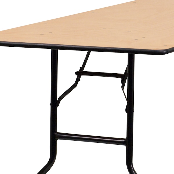 Flash Furniture Rectangle Folding Table, 30" W, 96" L, 30.25" H, Wood Top, Wood Grain - YT-WTFT30X96-TBL-GG