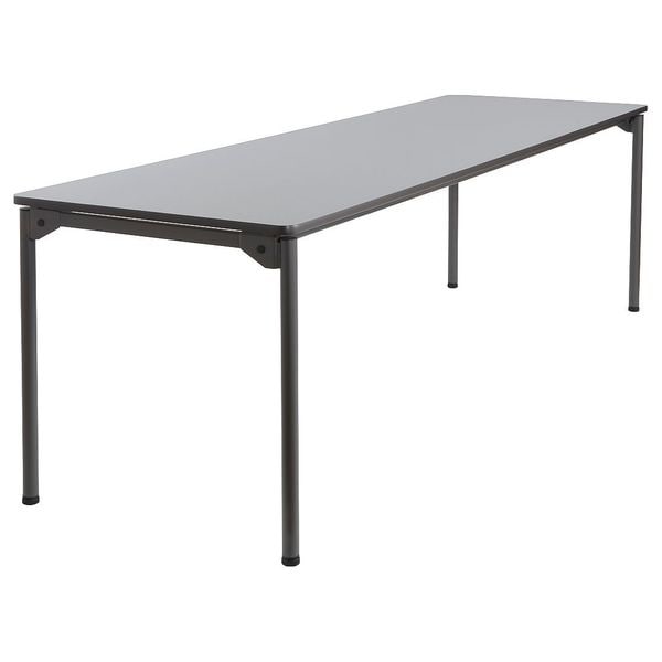 Iceberg Rectangle Maxx LegroomÃ¢â€žÂ¢ Wood Folding Table, Gray - 30" x 96", 30" W, 96" L, 29.5" H, Grey - 65837