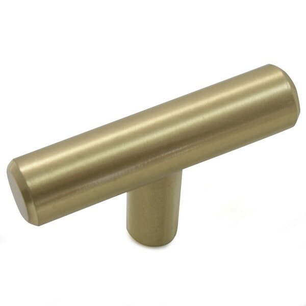 Laurey Steel T-Bar Knob, 2", Satin Brass - 87904