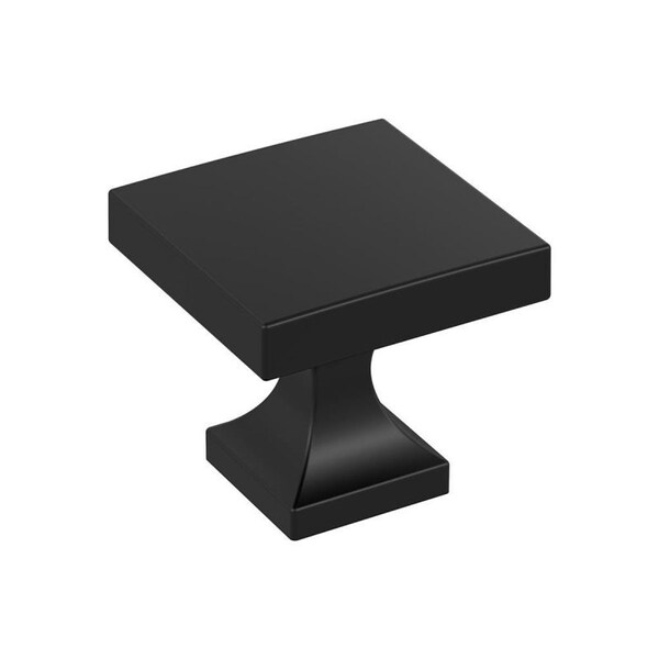 Amerock Pedestal Series Cabinet Knob, 1 in Projection, Zinc, Matte Black - BP37024MB