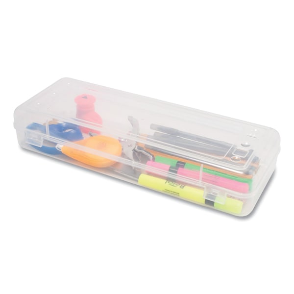 Innovative Storage Designs Stretch Art Box, 13.25" W, 5" L, 2.3" H, Clear, Polypropylene - AVT-67033