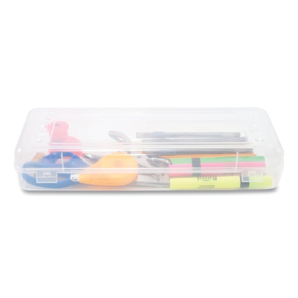 Innovative Storage Designs Stretch Art Box, 13.25" W, 5" L, 2.3" H, Clear, Polypropylene - AVT-67033