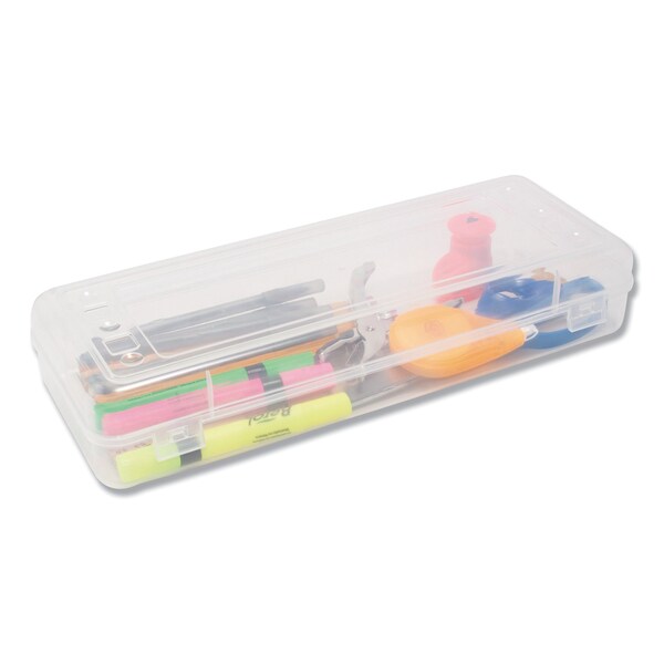 Innovative Storage Designs Stretch Art Box, 13.25" W, 5" L, 2.3" H, Clear, Polypropylene - AVT-67033