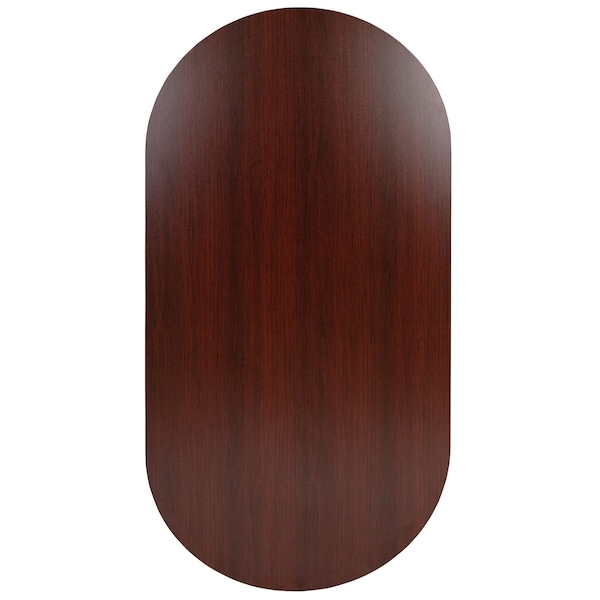 Flash Furniture Oval 35" W, 72" L, 29.5" H, Laminate Top, Red - GC-TL1035-MHG-GG