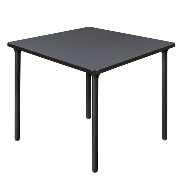 Regency Kee Folding Tables, 42 W, 42 L, 29 H, Wood, Metal Top, Grey - TBF4242GYBK