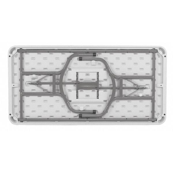 National Public Seating Rectangle Folding Table, 30" W, 72" L, 29-1/2" H, Blow-molded plastic Top, Speckled Gray - BT-3072