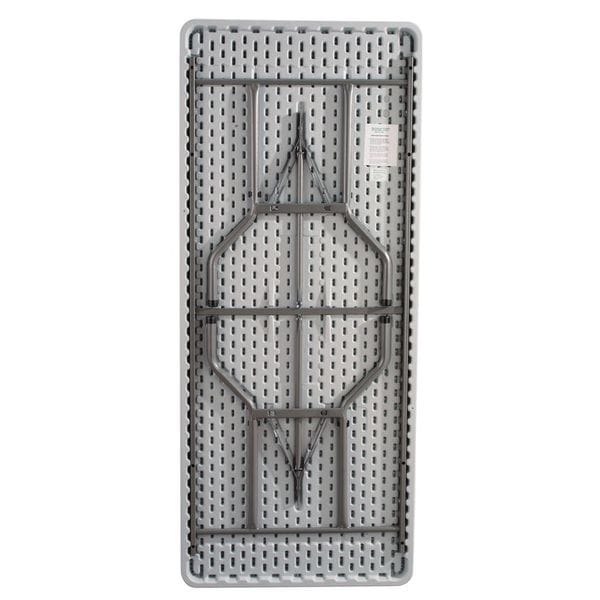 National Public Seating Rectangle Folding Table, 30" W, 72" L, 29-1/2" H, Blow-molded plastic Top, Speckled Gray - BT-3072