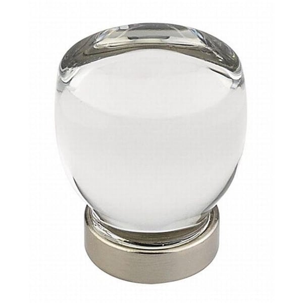 Patioplus 1.125 in. Juneau Crystal Cabinet Knob, Satin Nickel - PA1628012