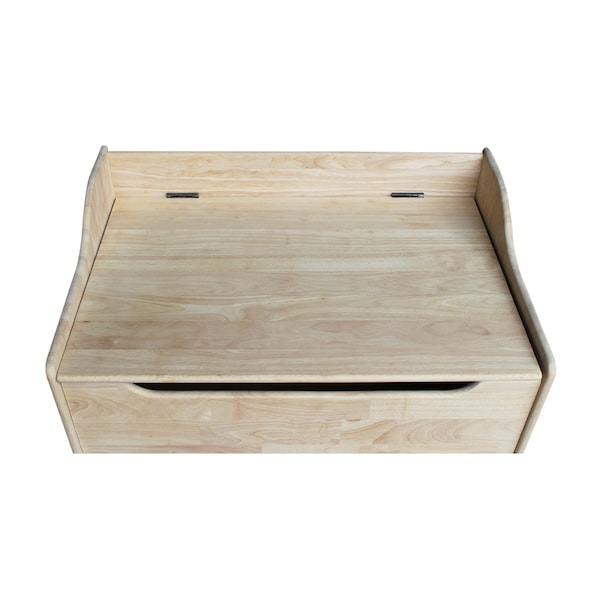 International Concepts Rectangle Kids Storage Box, 29 in W, 19 in L, 23 in H, Wood, Unfinished - TC-929