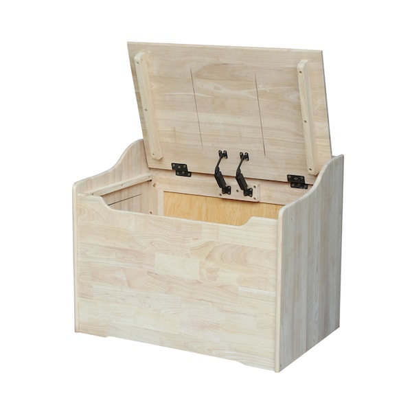 International Concepts Rectangle Kids Storage Box, 29 in W, 19 in L, 23 in H, Wood, Unfinished - TC-929