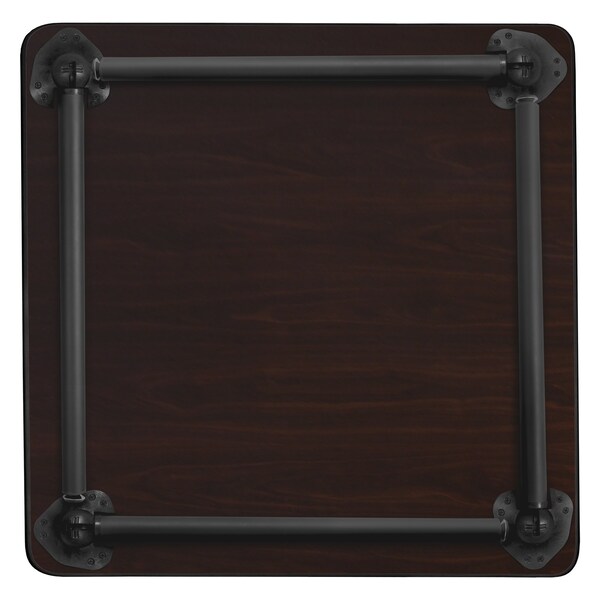 Regency Kee Folding Tables, 42 W, 42 L, 29 H, Wood, Metal Top, Mahogany - TBF4242MHBK