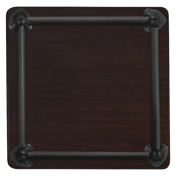 Regency Kee Folding Tables, 42 W, 42 L, 29 H, Wood, Metal Top, Mahogany - TBF4242MHBK