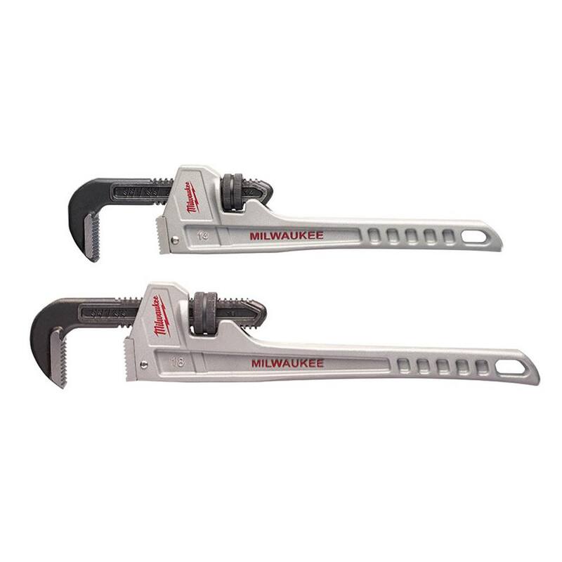 Set de Llaves de tubo de aluminio de 14 pulgadas y 18 pulgadas de Milwaukee (2 herramientas) - 48-22-7214-48-22-7218