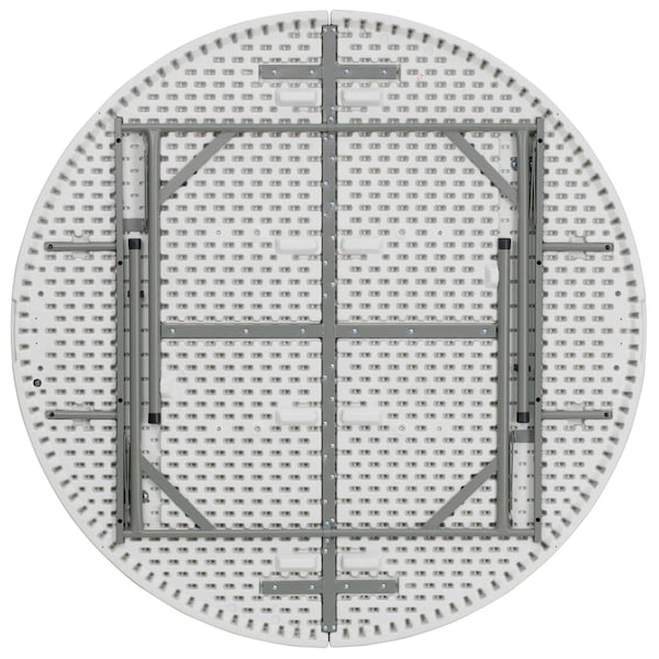 Flash Furniture Round Wh 60Rnd Plastic Fold Table, 60" W, 60" L, 29" H, Plastic Top, White - DAD-YCZ-154-GW-GG