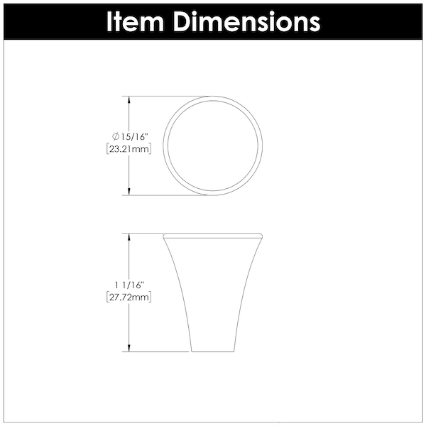 Hickory Hardware Maven Collection Knob 15/16 Inch Diameter Chrome Finish - H078777CH