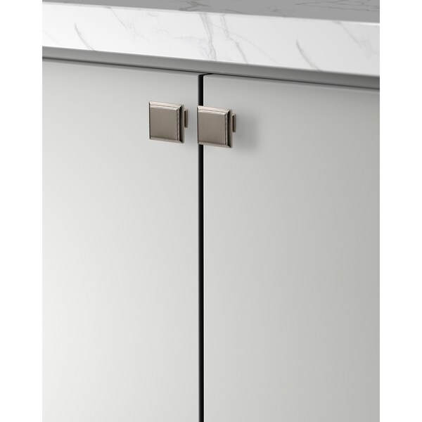 Sapphire Accent Series 1-1/4 in. Modern Satin Nickel Square Cabinet Knob (5-Pack) - SP-1071-K-SN-5