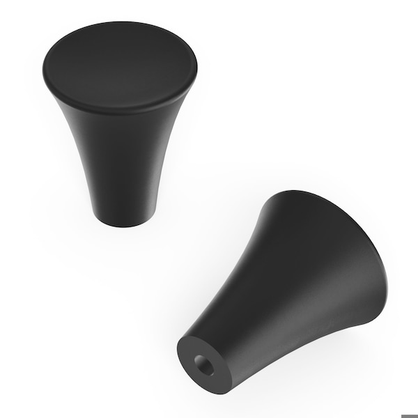Hickory Hardware Maven Collection Knob 15/16 Inch Diameter Matte Black Finish - H078777MB