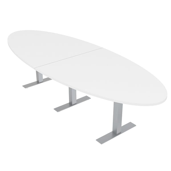 Skutchi Designs 45 in W, 120 in L, 29 in H, Engineered Wood Top, White - HAR-OVL-46X119-T-XD09