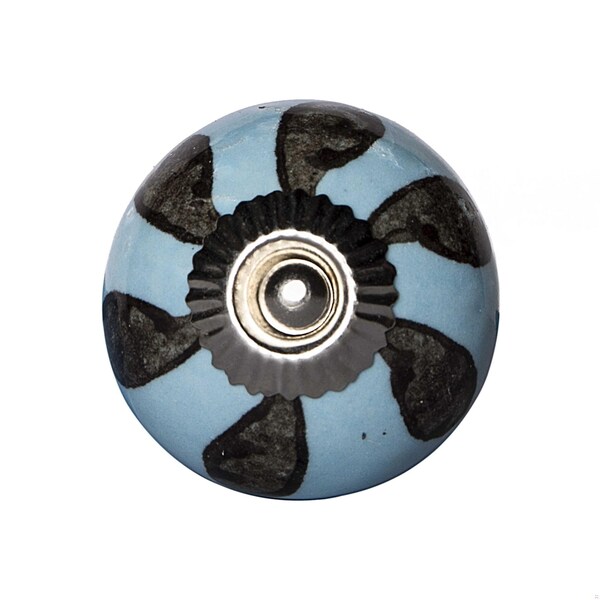 Homeroots Multi Color Ceramic & Metal Knob; 1.5 x 1.5 x 1.5 in. - Pack of 12 - 358092