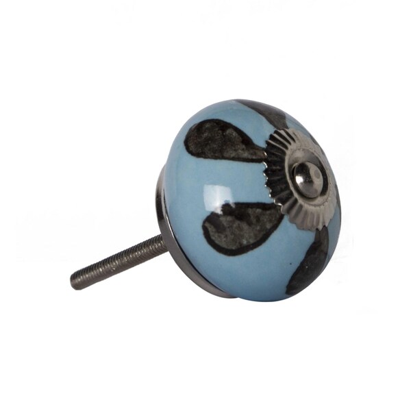 Homeroots Multi Color Ceramic & Metal Knob; 1.5 x 1.5 x 1.5 in. - Pack of 12 - 358092