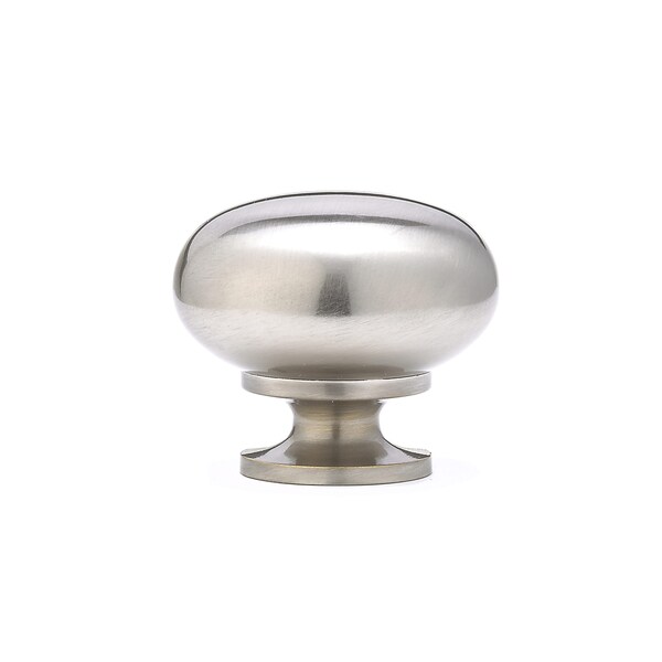 Richelieu 1 1/2 in (38 mm) Brushed Nickel Traditional Metal Cabinet Knob - BP492338195